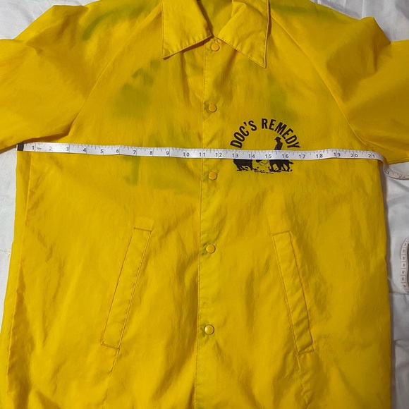 RARE! Vtg 70's Pla Jac by Dunbrooke Yellow Nylon Windbreaker “Doc’s Remedy” - Picture 4 of 10